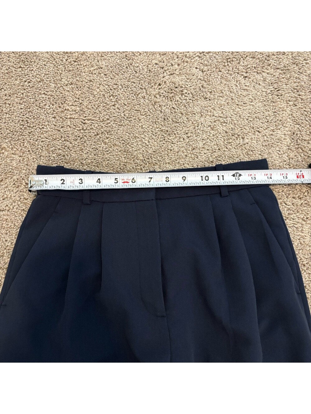 Abercrombie A&F Navy Blue Sloane Tailored Wide Leg Pant Size 27 Work Office EUC - Picture 5 of 6